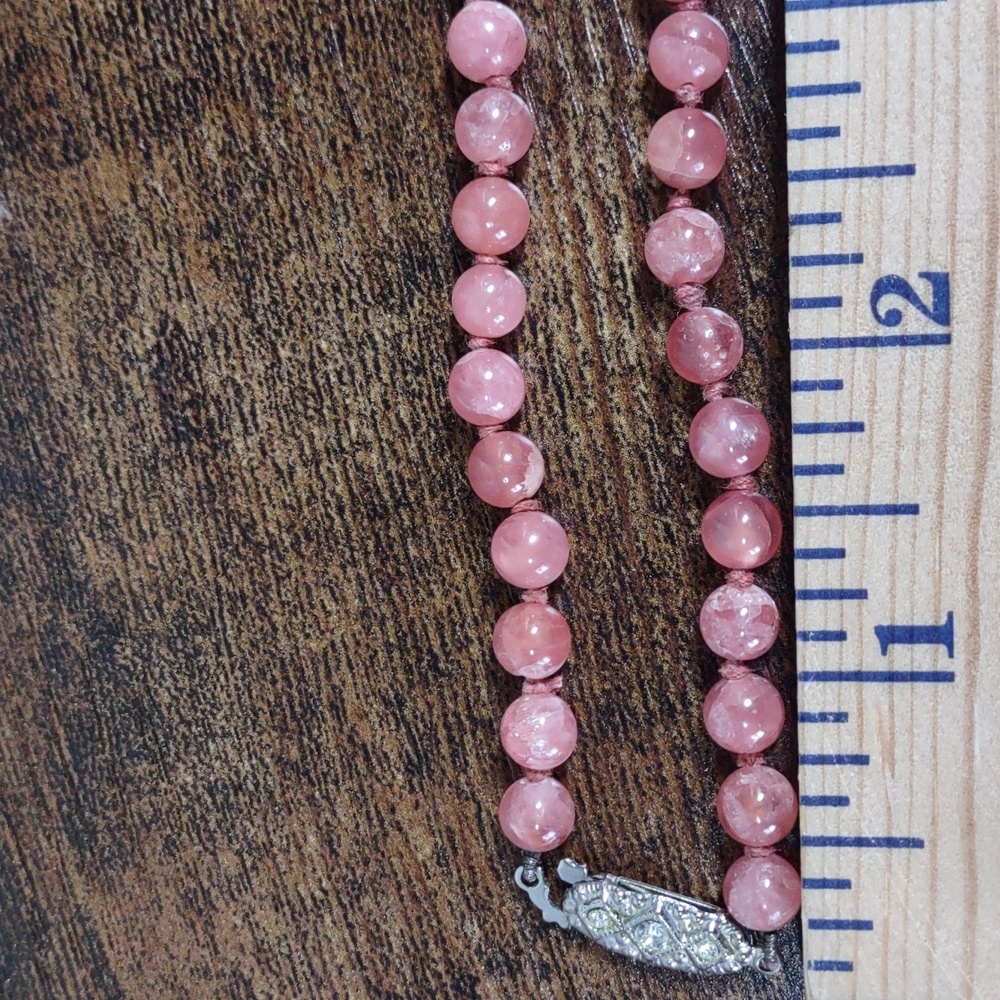 Vintage Rhodochrosite Necklace - Picture 5 of 10